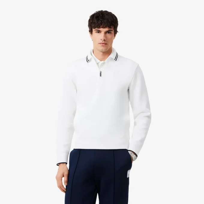 Sudadera con cremallera y cuello polo Tennis Heritage