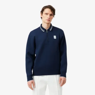 Sudadera con cremallera y cuello polo Tennis Heritage