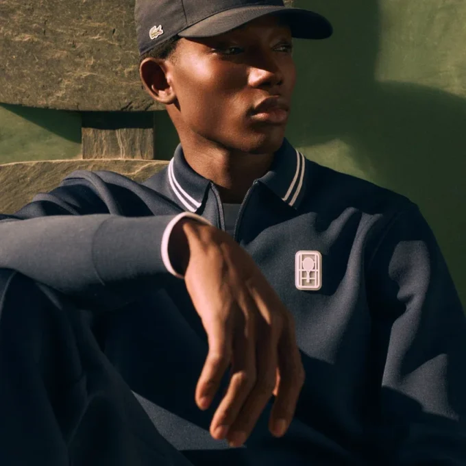 Sudadera con cremallera y cuello polo Tennis Heritage