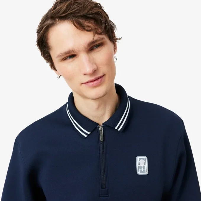 Sudadera con cremallera y cuello polo Tennis Heritage