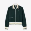 Sudadera con cremallera y detalles de rayas para mujer