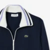Sudadera con cremallera y detalles de rayas para mujer