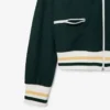 Sudadera con cremallera y detalles de rayas para mujer