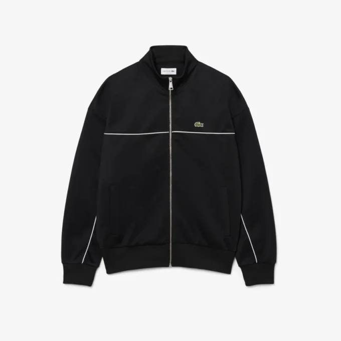 Sudadera con cremallera y detalles decorativos
