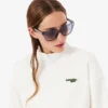 Sudadera con cremallera y insignia de corte holgado
