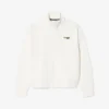 Sudadera con cremallera y insignia de corte holgado