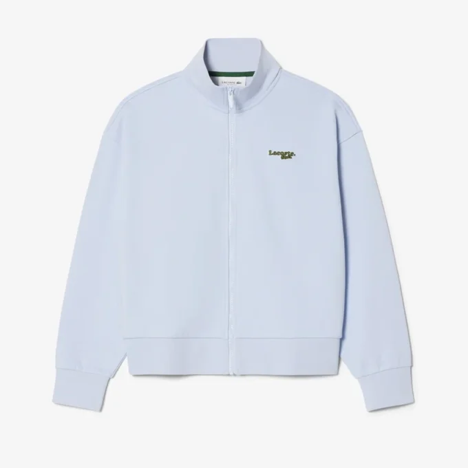 Sudadera con cremallera y insignia de corte holgado