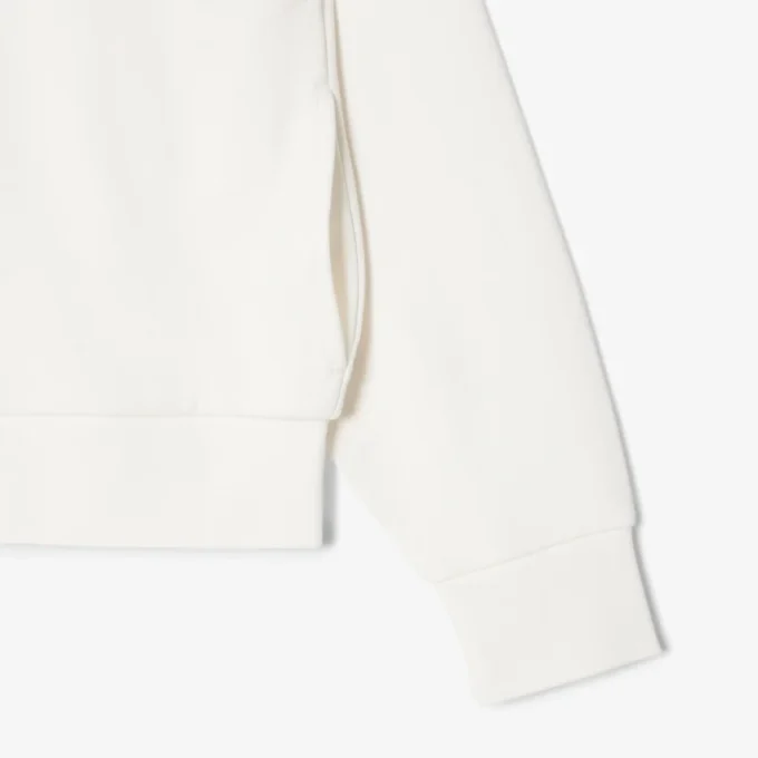 Sudadera con cremallera y insignia de corte holgado