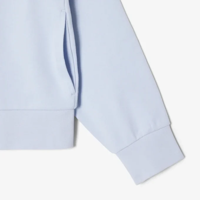 Sudadera con cremallera y insignia de corte holgado
