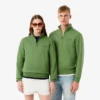 Sudadera con cuello alto y cremallera en relieve