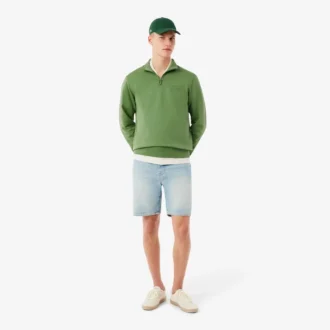 Sudadera con cuello alto y cremallera en relieve