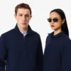 Sudadera con cuello alto y cremallera en relieve