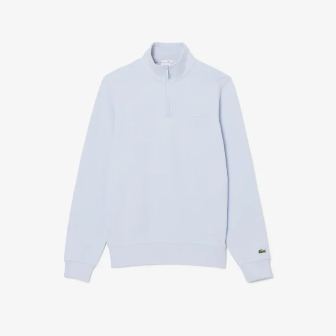 Sudadera con cuello alto y cremallera en relieve