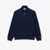 Sudadera con cuello alto y cremallera en relieve