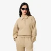 Sudadera con cuello polo para mujer