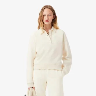 Sudadera con cuello polo para mujer