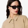 Sudadera con cuello polo para mujer