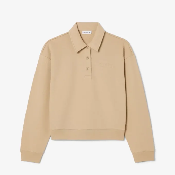 Sudadera con cuello polo para mujer