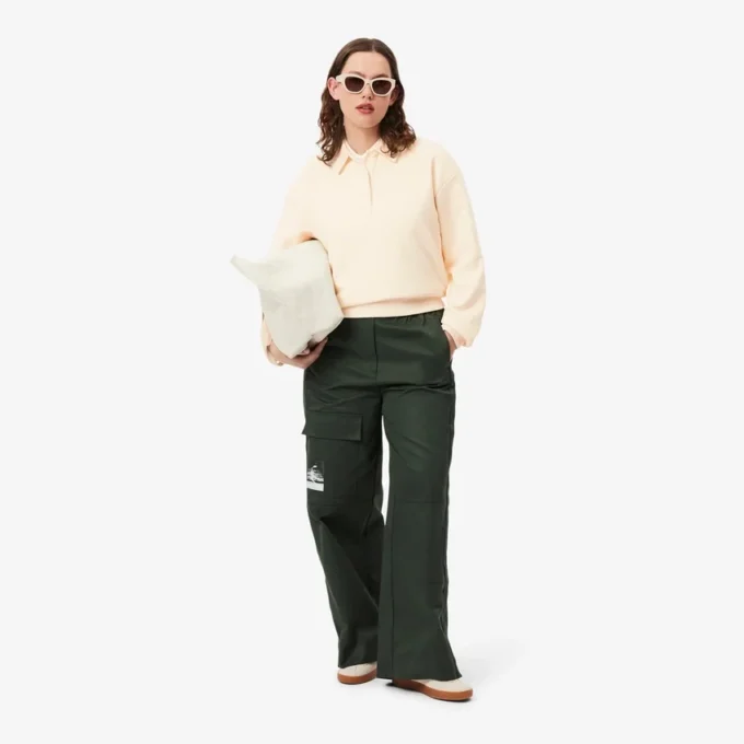 Sudadera con cuello polo para mujer