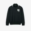 Sudadera con detalle de insignia en el cuello de polo de la pasarela