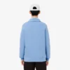 Sudadera de algodón con cuello polo y ribete para hombre