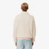 Sudadera de algodón con cuello polo y ribete para hombre