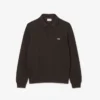 Sudadera de algodón con cuello polo y ribete para hombre