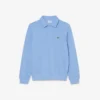 Sudadera de algodón con cuello polo y ribete para hombre