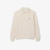Sudadera de algodón con cuello polo y ribete para hombre