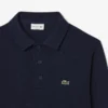 Sudadera de algodón con cuello polo y ribete para hombre