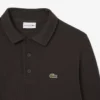 Sudadera de algodón con cuello polo y ribete para hombre