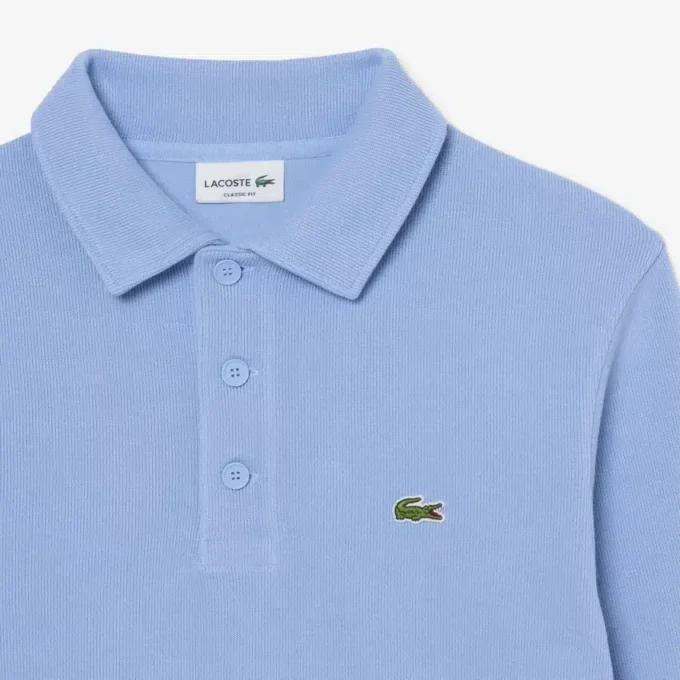 Sudadera de algodón con cuello polo y ribete para hombre