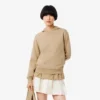 Sudadera de algodón con logotipo en relieve para mujer