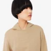 Sudadera de algodón con logotipo en relieve para mujer