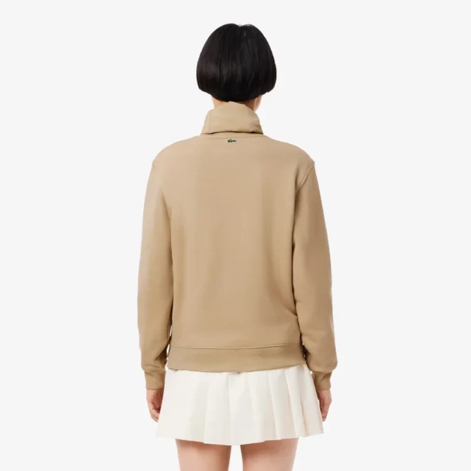 Sudadera de algodón con logotipo en relieve para mujer