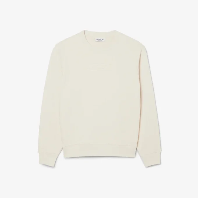 Sudadera de algodón con logotipo en relieve para mujer