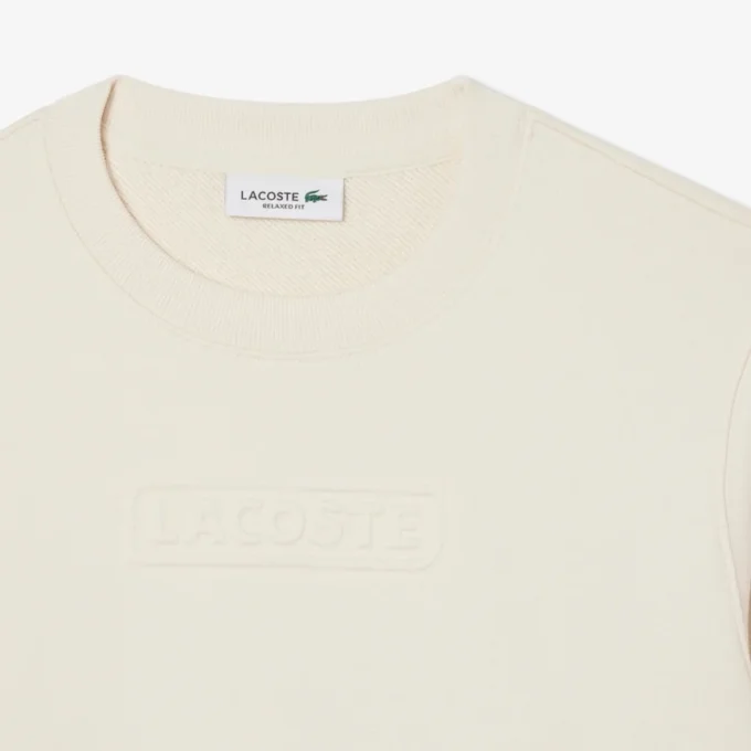 Sudadera de algodón con logotipo en relieve para mujer
