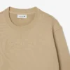 Sudadera de algodón con logotipo en relieve para mujer