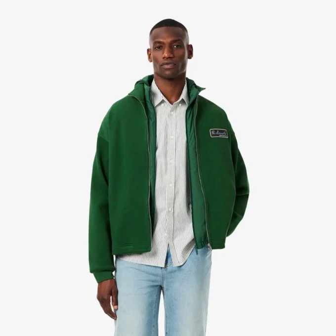 Sudadera de corte holgado con insignia exclusiva para hombre