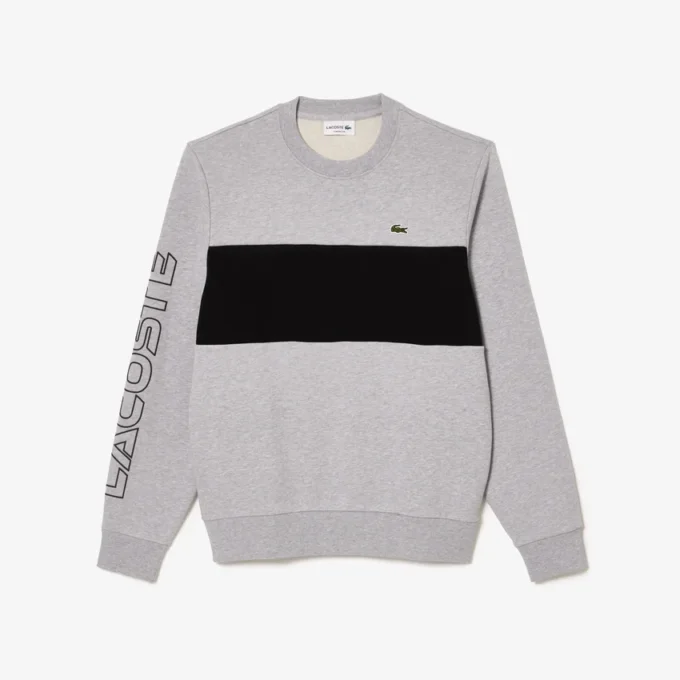 Sudadera de cuello redondo con bloques de color para hombre