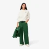 Sudadera de cuello redondo con tejido piqué para mujer