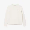 Sudadera de cuello redondo con tejido piqué para mujer