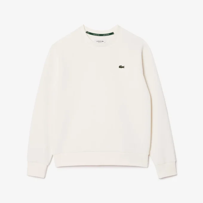 Sudadera de cuello redondo con tejido piqué para mujer