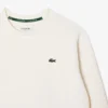 Sudadera de cuello redondo con tejido piqué para mujer