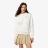 Sudadera de cuello redondo de piqué de corte holgado para mujer