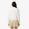 Sudadera de cuello redondo de piqué de corte holgado para mujer
