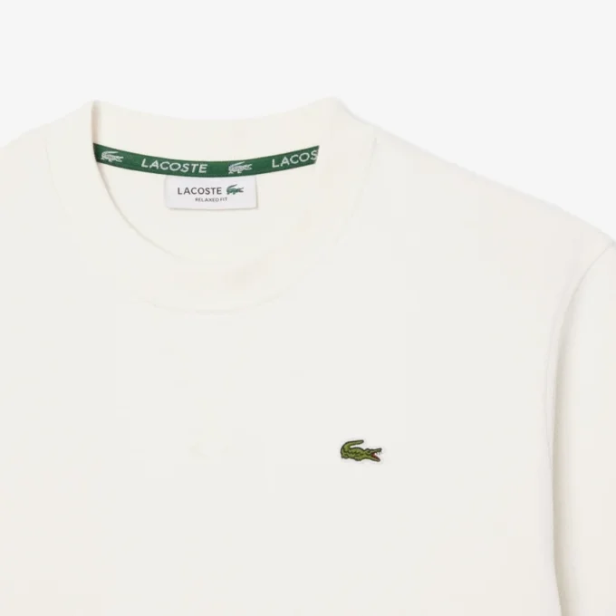 Sudadera de cuello redondo de piqué de corte holgado para mujer