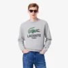 Sudadera de cuello redondo estampada de corte clásico para hombre