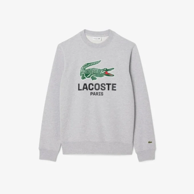 Sudadera de cuello redondo estampada de corte clásico para hombre