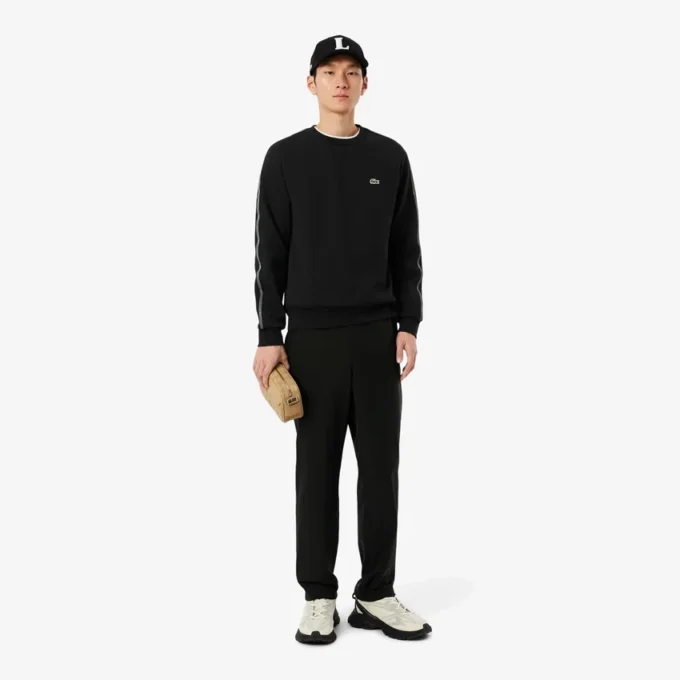 Sudadera de felpa con bandas a rayas